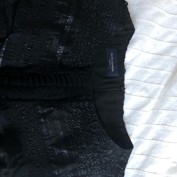Piazza Sempione Black Brocade Dress US 10 - Picture 3 of 5